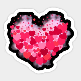 Big Pink Heart For Valentine Sticker